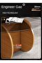 Modern Style Wooden Frame Glass Top Coffee Table Round Edge Center Table for Living Room 80x40 cm - 5