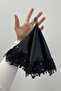 Black Bride and Groom Handkerchief, Sparkling Sequins and Beads Embroidered, Wedding Henna Circumcision Promise Engagement Halay - 2