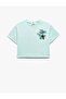 Crew Neck Short Sleeve Print Detailed Cotton T-Shirt