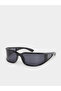 Plain Oversized Wrap Sunglasses - 3