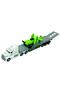Toy 1:50 Maxx Wheels Carrier Truck with Sound and Light and Green Plane 36 cm S01002319 - 2
