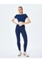 Slim Fit Sports Leggings with High Waist Stitching Detail - 2