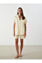 Lcw Dream Shirt Collar Striped Maternity Shorts Pajamas Set - 2