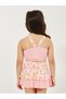 Pack of 3 - Floral Print Top- Skort and Cap Swimwear - 4