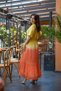 Yellow Color Sequin Detailed V-Neck Italian Dress - 8