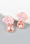 Peach Fantasy Stone Evening Dress Earrings - 4