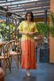 Yellow Color Sequin Detailed V-Neck Italian Dress - 4
