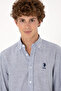 Men's Navy Blue Long Sleeve Shirt 50300182-Vr033 - 2