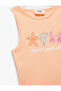 Crew Neck Sleeveless Printed Camisole Cotton Undershirt - 3