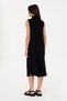 Women's Black Polo Neck Midi Length Knitted Dress 50300674-Vr046 - 4
