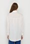 Shirt Collar Tencel Basic Tencel Blend Tunic Ecru - 4