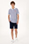 Men's Regular Fit Polo Collar Light Navy Blue T-Shirt Kzy Gi̇yi̇m - 4