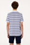 Men's Regular Fit Polo Collar Light Navy Blue T-Shirt Kzy Gi̇yi̇m - 5