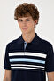 Men's Regular Fit Polo Collar Navy T-Shirt 50306817-VR033 - 2
