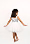 Glittery Strap Snap Girls Bodysuit and Fluffy Tutu Skirt Set - 2