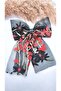 Women's Ribbon Figure Black Tulle Latch Buckle - 3