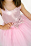 Glittery Strap Snap Girls Bodysuit and Fluffy Tutu Skirt Set - 3