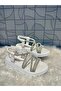 Castle 35250 White Stone Band Detail Cross Style Orthopedic Sandals Shoes with Elastic Back - 2