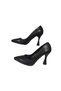 La Pia Stiletto Black Women's Heeled Shoes Comfortable Vegan Leather Daily and Special Occasion - 5