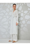 black stripe Crossover Long Kimono - 2