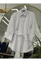 Tunic with Button Front and Lace Detail - 3