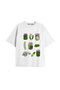Y2K Vintage Pickles Printed White T-Shirt Kod 202