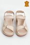 Venus 202064Y Genuine Leather Anatomical Women's Sandals Beige Ç - 6