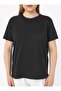Crew Neck Plus Size T-Shirt - Black - Alia - 4