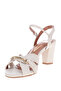 Vizzano Ladies Mid Heel Sandals Off White | Made In Brazil - 2