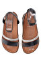 Pre Teen Girls Sandals With Back Strap Black | Made In Brazil - 5