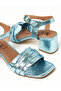 Ladies Mid Heel Sandals Blue | Made In India - 4