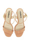 Ladies Mid Heel Sandals Beige | Made In Brazil - 5