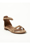 Ladies Flat Sandals With Back Strap Nude | Made In India