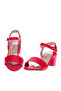 Ladies Mid Heel Sandals Red | Made In Brazil - 4