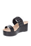 Ladies Wedge Sandals Black | Made In Brazil - 2
