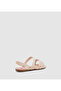 Girls Sandals With Back Strap Beige | Made In Brazil - 3