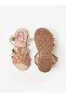 Girls Sandals With Back Strap Beige | Made In Brazil - 6