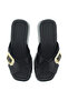 Ladies Flat Sandals Black | Made In Brazil - 5