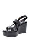 Ladies Wedge Sandals Black | Made In Brazil - 2