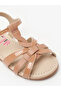 Girls Sandals With Back Strap Beige | Made In Brazil - 5