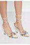 Vizzano Ladies Mid Heel Sandals Beige | Made In Brazil