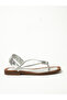 Ladies Flat Sandals With Back Strap Silver | Made In India - 2
