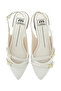 Ladies Sandals With Back Strap Off White | Made In Brazil - 5