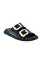 Ladies Flat Sandals Black | Made In Brazil