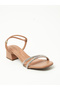 Ladies Mid Heel Sandals Nude | Made In Brazil