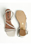 Ladies Mid Heel Sandals White | Made In India - 5