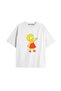 Y2K Vintage Simpson Printed White T-Shirt Kod 279