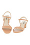 Ladies Mid Heel Sandals Beige | Made In Brazil - 4