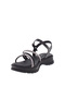 Pre Teen Girls Sandals With Back Strap Black | Made In Brazil - 2