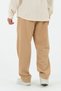 100% Cotton Şile Cloth High Waist Loose Wide Leg Men's Baggy Beige Trousers - 4
